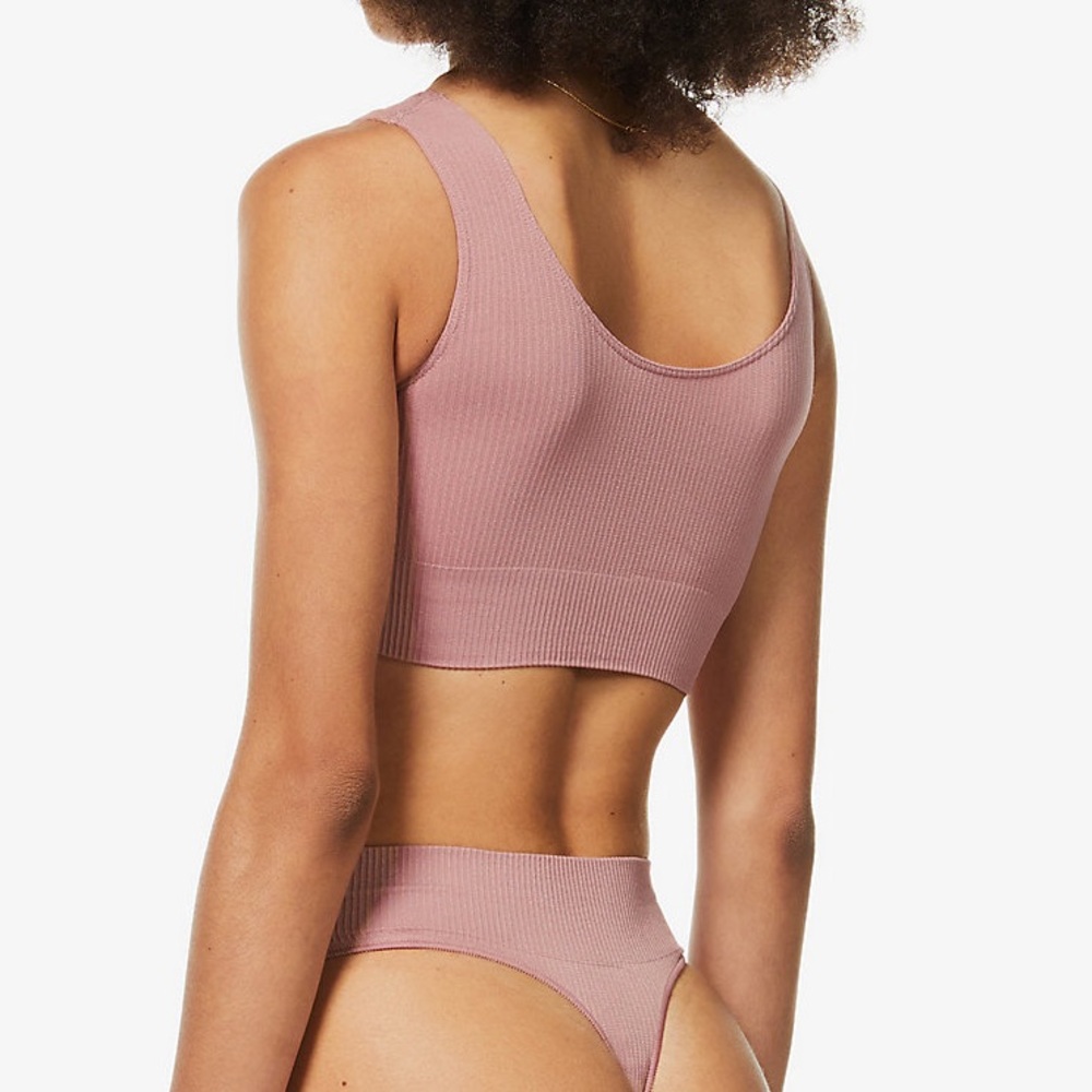 SKIMS ROSE CLAY Scoop-neck stretch-jersey bra - Picture 9 of 9